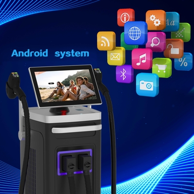 3000W উচ্চ ক্ষমতা হ্যান্ডেল 808nm ডায়োড লেজার চুল অপসারণ মেশিন 6 বিনিময়যোগ্য চিকিত্সা মাথা সঙ্গে