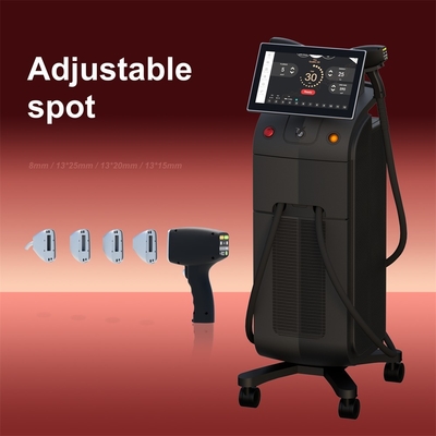 পেশাদার 1800W লেজার ডায়োড 808nm চুল অপসারণ মেশিন বিনিময়যোগ্য স্পট আকার সঙ্গে