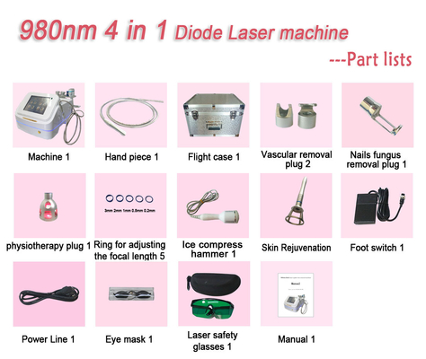 OEM ODM 980nm ডায়োড লেজার মেশিন পোর্টেবল নখ ছত্রাক চিকিত্সা লেজার ডিভাইস